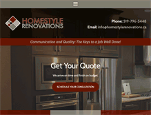 Tablet Screenshot of homestylerenovations.ca